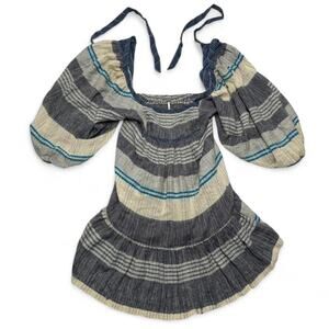 Free People Puffy Sleeve Flowy Spring Mini Dress Size XS